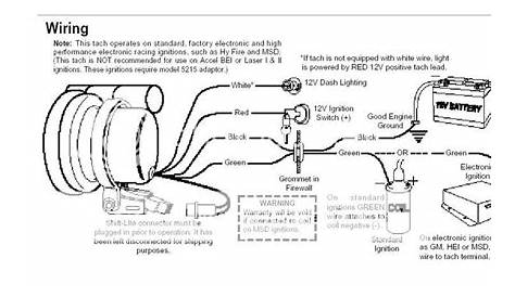 autometer street tach wiring diagram