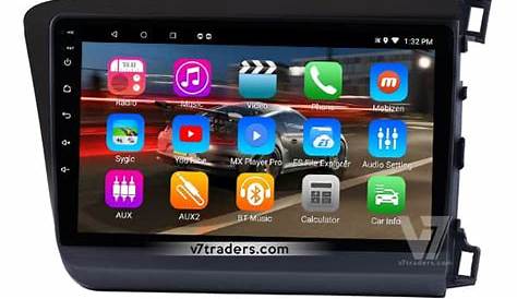 Honda Civic 2012-16 Navigation 10/11" Screen Android DVD Player V7 Traders