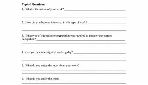 FREE 15+ Interview Worksheet Templates in PDF | MS Word