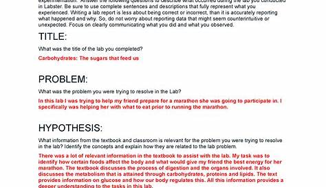 Bio291 v3 wk4 the carbohydrates lab report - BIO/291 v Carbohydrates