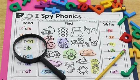 i spy phonics worksheets