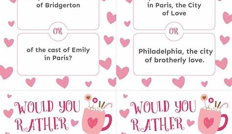 Free Printable Valentines Would You Rather Game - Play Party Plan