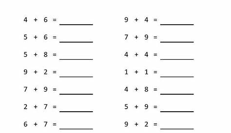 the addition worksheet is filled with numbers to help students learn