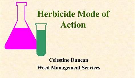 herbicide mode of action table