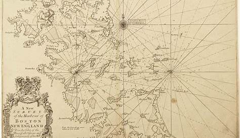 Rare and important chart of Boston Harbor - Rare & Antique Maps