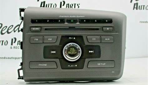 2012 Honda Civic Radio Stereo Receiver Premium System Am FM CD Player