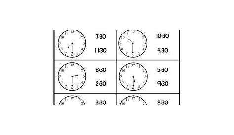 Telling Time to the Half Hour NO PREP Printables by Benzel's Beginnings