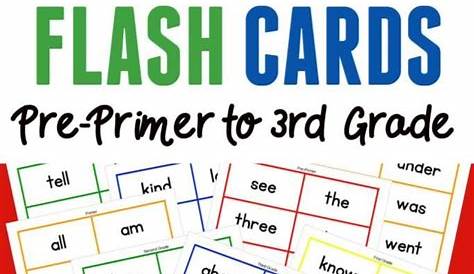 sight word flashcards free printable