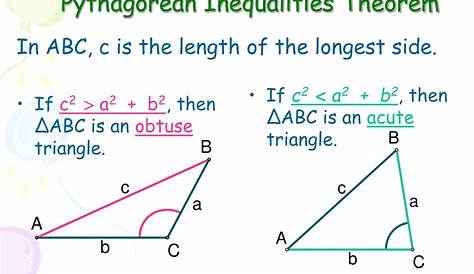 pythagorean inequality theorem worksheets