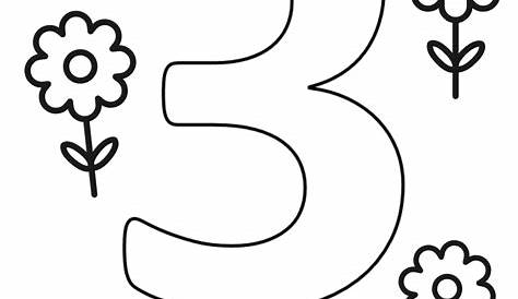 The number three online coloring page - Coloring Pages Online