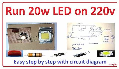 230v 1w led circuit diagram
