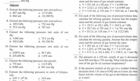 14 Best Images of Boyles Law Worksheet Answers Ideal Gas Law Worksheet