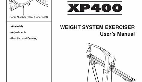 WEIDER XP400 831.15392.2 USER MANUAL Pdf Download | ManualsLib