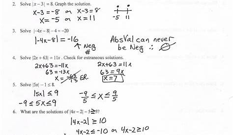 math worksheet answer key