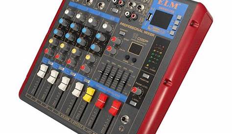 ELM Karaoke Audio Mixing Mixer Professional bluetooth 4 Channel