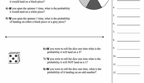 introduction to probability worksheets
