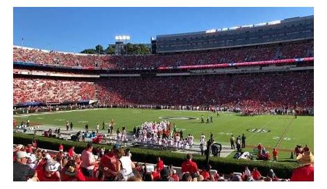 sanford stadium seating chart with rows and seat numbers