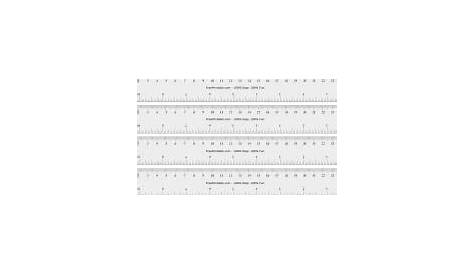 Printable Ruler Measurements Inches