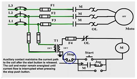 Wiring Diagram For A Starter Controlling A 480V Motor With 120V Start