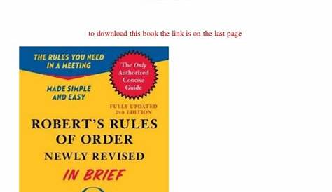 roberts rules of order 12th edition pdf free download