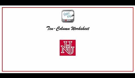 10-column worksheet - YouTube