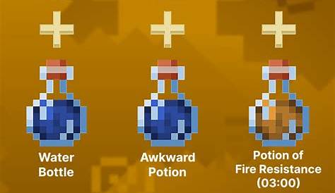 Minecraft How To Make Fire Resistance Potion : Potion of fire
