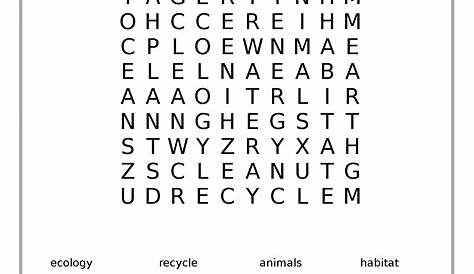 Earth Day Word Search - Best Coloring Pages For Kids