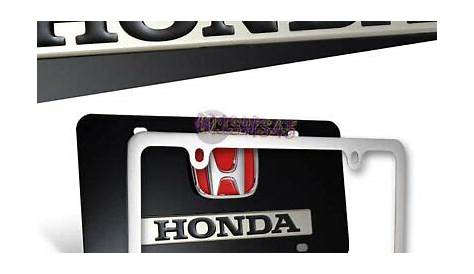Honda ACCORD 3D Front + Back Stainless Steel License Plate Frame Set