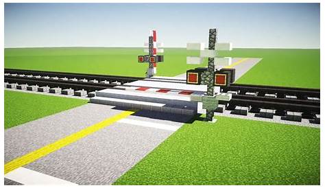 Minecraft Railroad Crossing Tutorial - YouTube