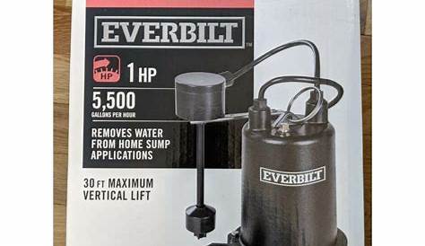 Everbilt Sump Pump Manual