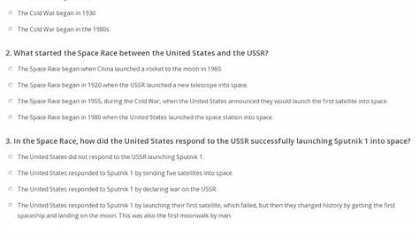 Space Race: Quiz & Worksheet for Kids | Study.com
