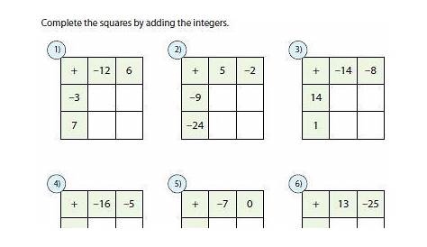 Pin by sun on Year 3 maths | Integers worksheet, Subtracting integers