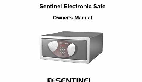 sentinel gun safe manual