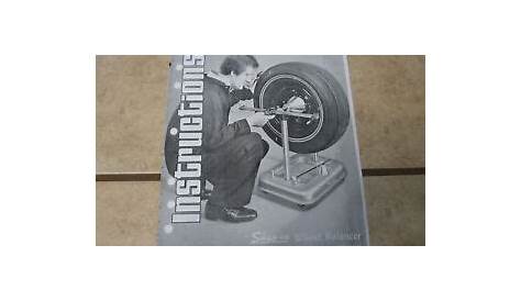 Vintage Snap on Tools Wheel Balancer Instruction Manual | eBay