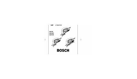 Bosch 1587VS Manuals | ManualsLib
