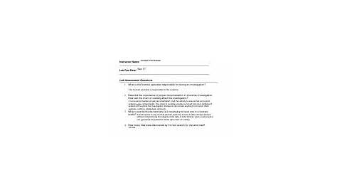 forensic science subdivisions worksheet