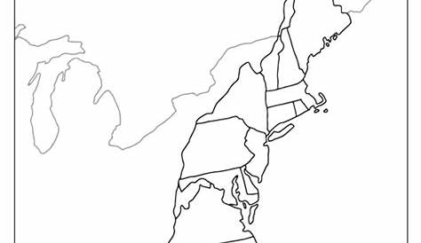 Thirteen Colonies Map Labeled, Unlabeled, And Blank PDF Tim's