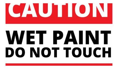 wet paint printable signs