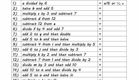 Free Algebra Worksheet Generator