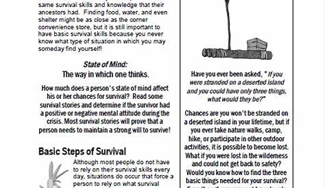 survival activities for the classroom