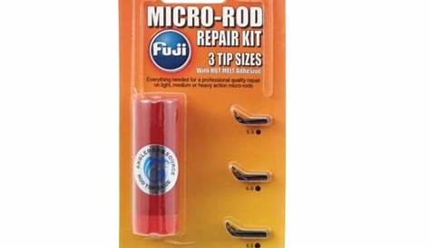 Fuji BMFRK4C Micro Rod Repair Kit With 3 Tips and Hot Melt Glue Black