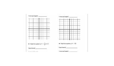 graphing linear equations practice worksheets