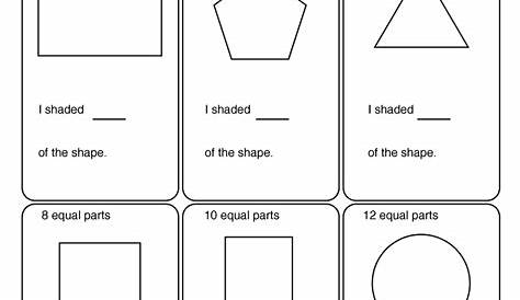 equal or unequal fractions look at each set of shapes and - free