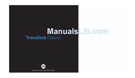 DLO TRANSDOCK CLASSIC USER MANUAL Pdf Download | ManualsLib