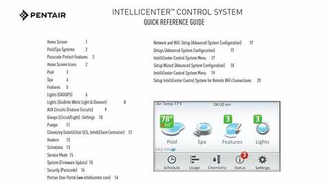 pentair intellicenter control system manual