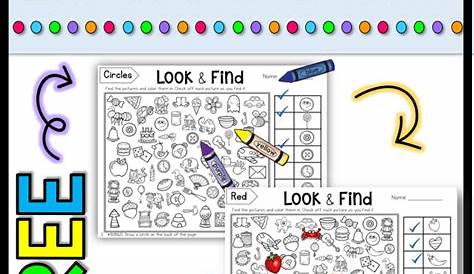 look and find worksheets for kids