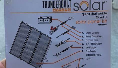 Thunderbolt Solar Magnum 45 Watt Solar Panel Kit from Harbor Freight