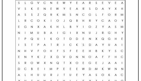 holiday word search printable free