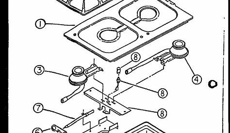 TOP BURNER MODULE ASSEMBLY Diagram & Parts List for Model phu185nw