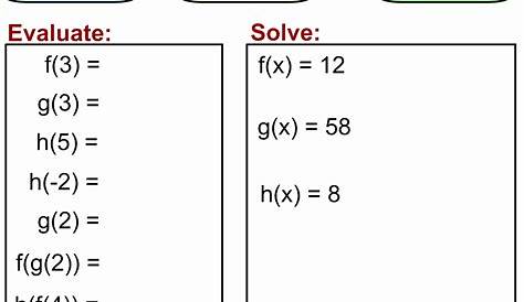 function notation worksheets with answers